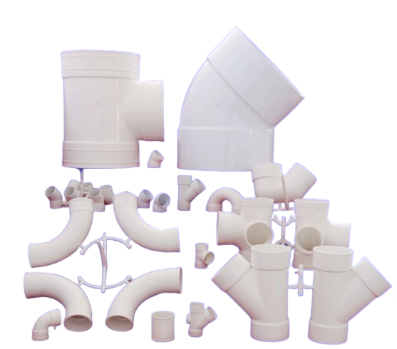 DIFFERENT SIZES OF PVC FITTING MOULD DIFERENTES TAMAÑOS DE MOLDE DE ACCESORIO DE PVC