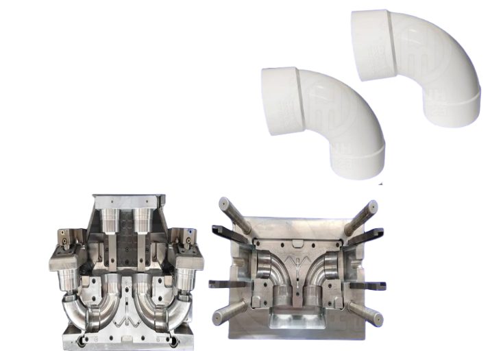 PVC TEE ELBOW FITTING MOULD MOLDE DE MONTAJE DE CODO EN T DE PVC