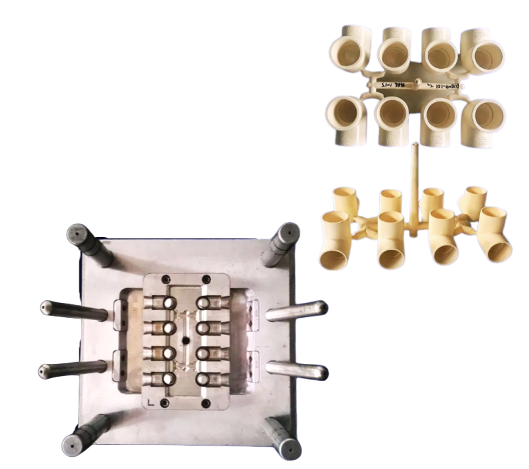 CPVC PLASTIC ELBOW 90° FITTING MOULD1 DE CPVC MOLDE DE MONTAJE DE 90°1