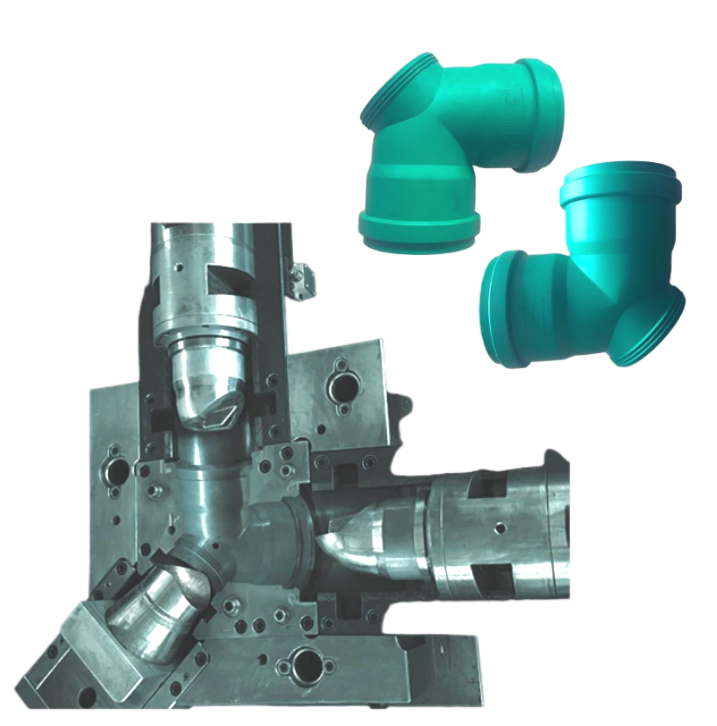 CODO ABATIBLE PP 90° CON MOLDE MONTAJE PUERTA DE INPECCION