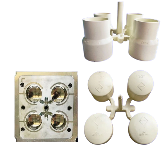 ZÓCALO Y TAPAS REDUCTORAS PARA MOLDE DE ACCESORIO DE CPVC