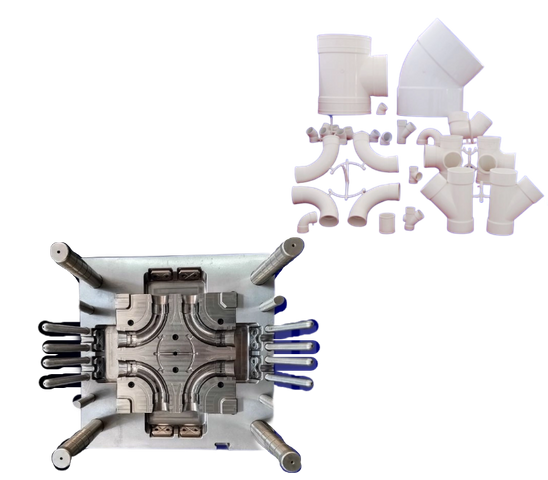 DIFERENTES TAMAÑOS DE MOLDE DE MONTAJE DE PVC