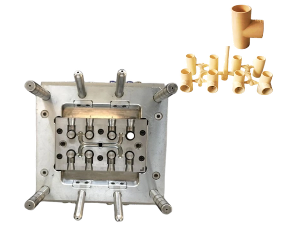MOLDE DE MONTAJE EN T DE PLÁSTICO CPVC
