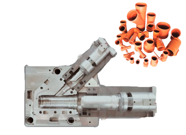 MOLDE PARA MONTAJE DE TUBERÍA PLEGABLE DE DRENAJE DE UPVC