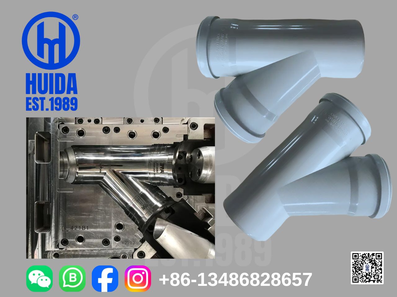 MOLDE DE MONTAJE PLEGABLE EN TEE PP Y,