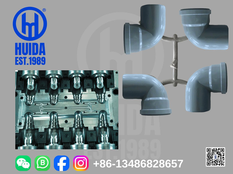 MOLDE PARA MONTAJE DE TUBO DE CODO DE 90° PLEGABLE DE UPVC