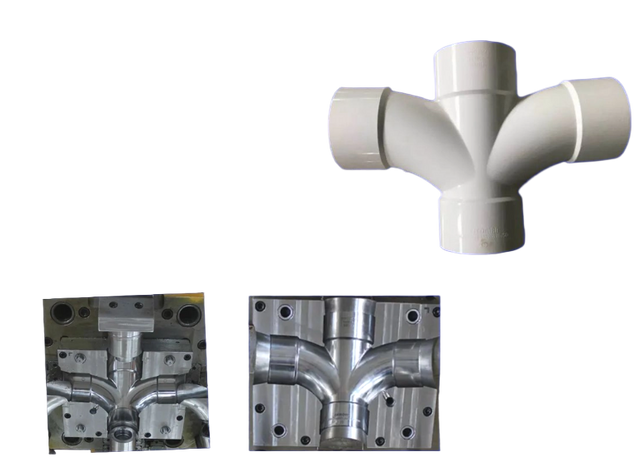 MOLDE DE MONTAJE DE TUBERÍA EN T Y DRENAJE DE AGUAS RESIDUALES DE PVC