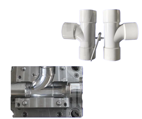 MOLDE DE MONTAJE EN T PARA AGUAS RESIDUALES DE PVC