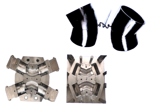 MOLDE PARA MONTAJE DE CODO PE 45°